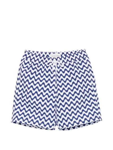 Santos wave-print swim shorts by FRESCOBOL CARIOCA