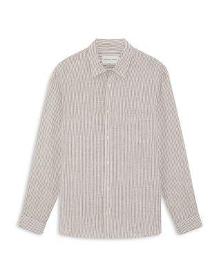 Telles Linen Long Sleeves Striped Shirt by FRESCOBOL CARIOCA