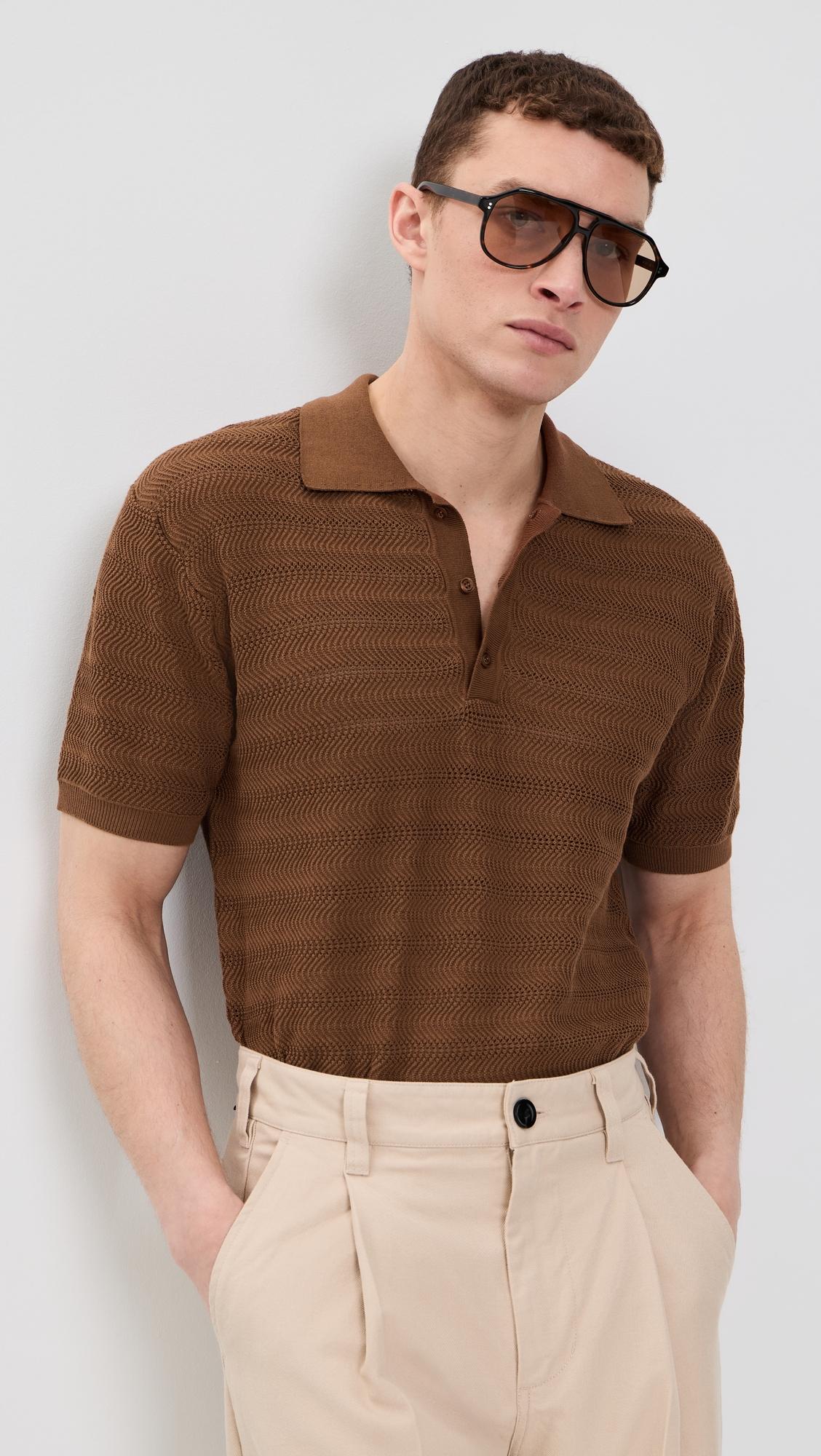 Vidal Cotton Button Up Polo by FRESCOBOL CARIOCA