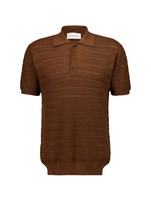 Vidal chevron-knit polo shirt by FRESCOBOL CARIOCA