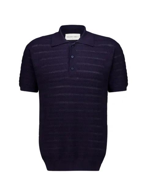 Vidal chevron-knit polo shirt by FRESCOBOL CARIOCA