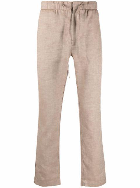 straight-leg linen-blend trousers by FRESCOBOL CARIOCA