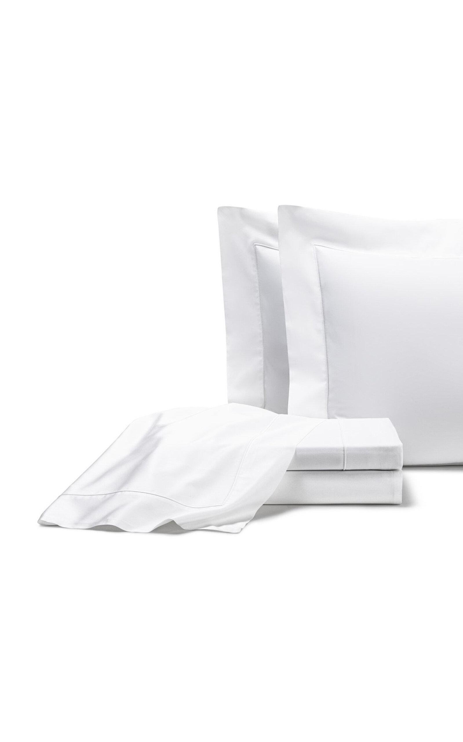 Frette - Grace Cotton Queen Sheet Set - White - Moda Operandi by FRETTE