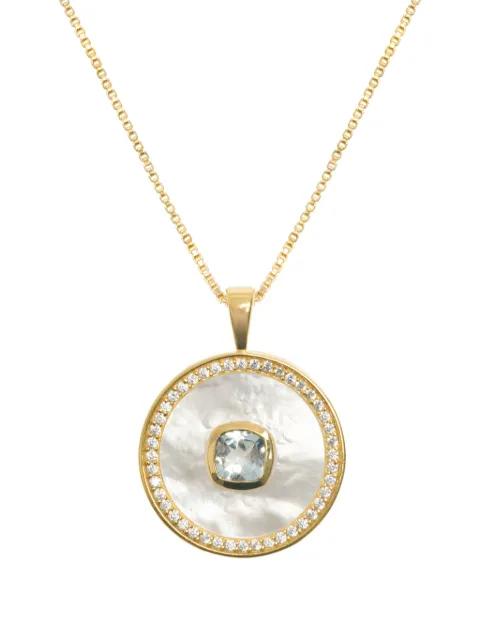 December mother-of-pearl topaz necklace by FREYA ROSE