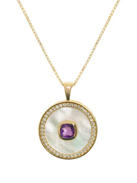 February amethyst mother-of-pearl necklace by FREYA ROSE