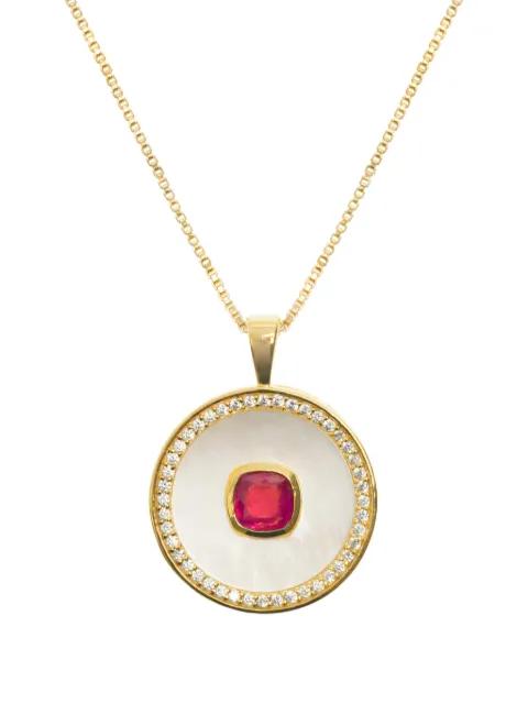 January garnet mother-of-pearl necklace by FREYA ROSE