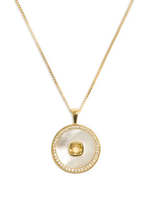 November citrine mother-of-pearl necklace by FREYA ROSE