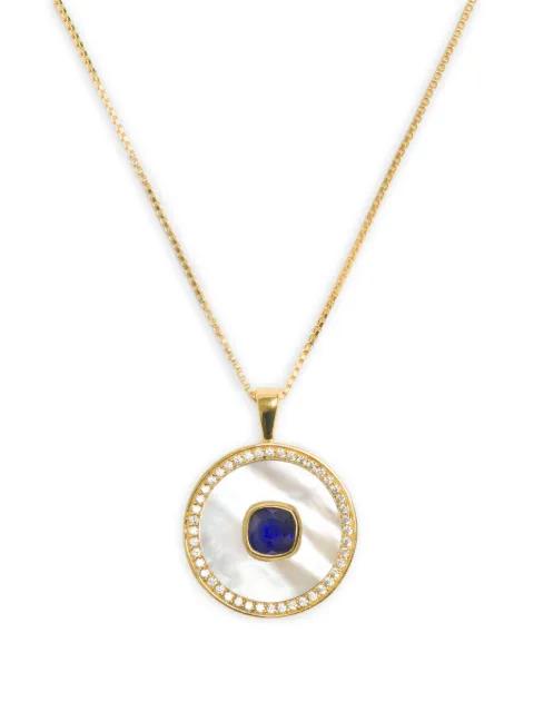 September mother-of-pearl sapphire necklace by FREYA ROSE