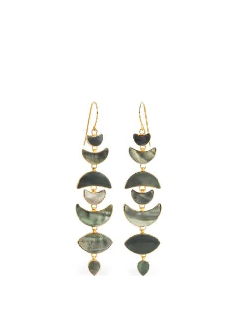 Warrioress Moon drop-design earrings by FREYA ROSE