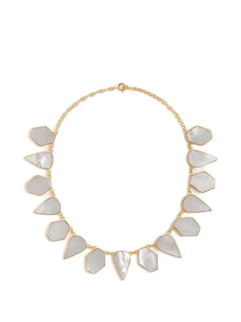 Warrioress mother-of-pearl pendant necklace by FREYA ROSE