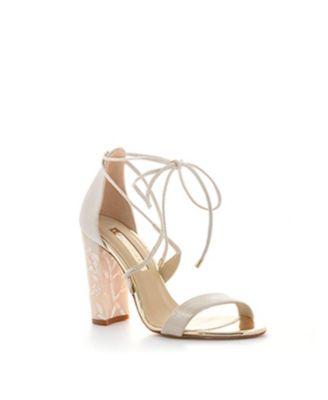 Women's Flora Ankle Strap Pearl Heel Sandal by FREYA ROSE