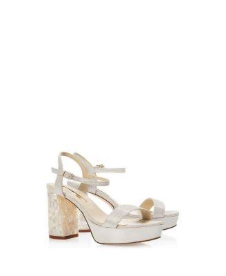 Women's GiGi Ivory Ankle Strap Pearl Heel Sandal by FREYA ROSE