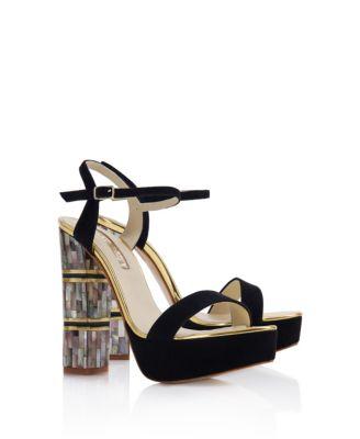 Women's Jito Ankle Strap Pearl Heel Sandal by FREYA ROSE