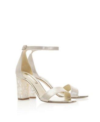 Women's Martene Ankle Strap Pearl Heel Sandal by FREYA ROSE