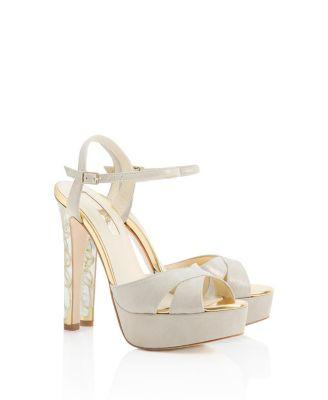 Women's Rose in Bloom Ankle Strap Pearl Heel Sandal by FREYA ROSE