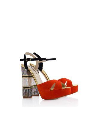 Women's Suki Ankle Strap Pearl Heel Sandal by FREYA ROSE