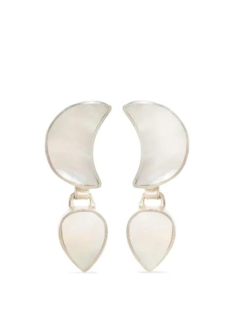 petite moon earrings by FREYA ROSE