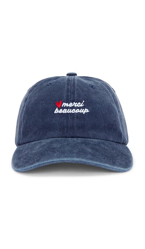 Friday Feelin Merci Beaucoup Dad Cap in Blue by FRIDAY FEELIN