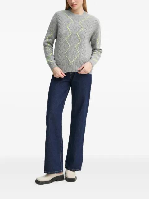 cable-knit stitched pullover by FROM FUTURE