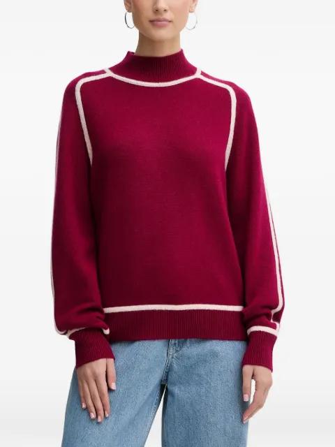 contrast-trim roll neck sweater by FROM FUTURE