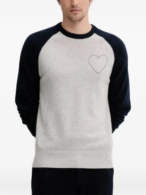 heart-appliqué raglan-sleeve sweater by FROM FUTURE