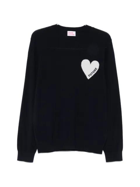 heart-intarsia sweater by FROM FUTURE