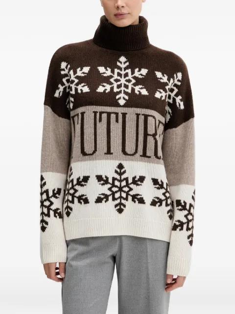 snowflake roll neck sweater by FROM FUTURE