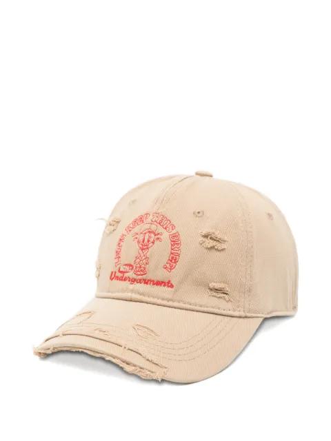 distressed embroidered baseball cap by FRONT STREET 8