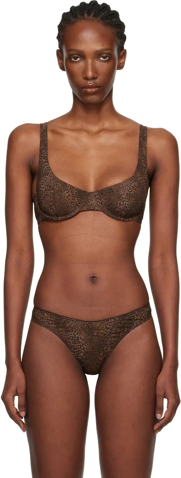 Brown Leopard Shania Bra by FRUITY BOOTY