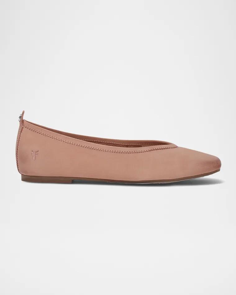 Hayley Leather Ballerina Flats by FRYE