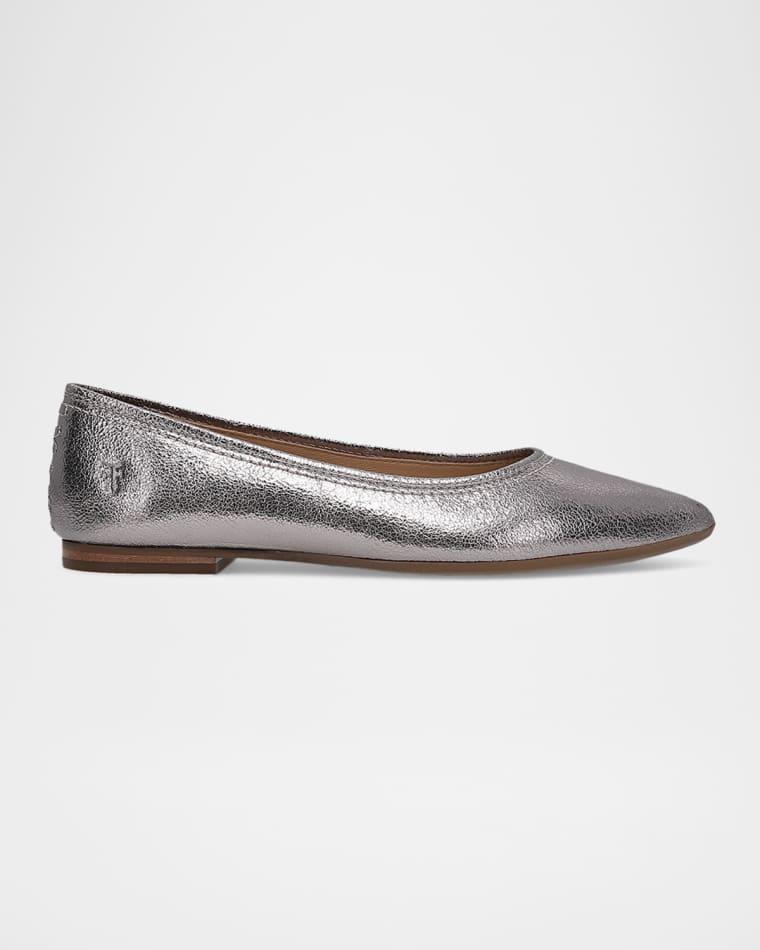 Heather Metallic Leather Ballerina Flats by FRYE