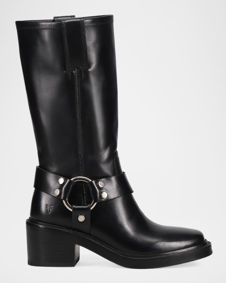 Kate Harness Leather Mid-Calf Boots by FRYE