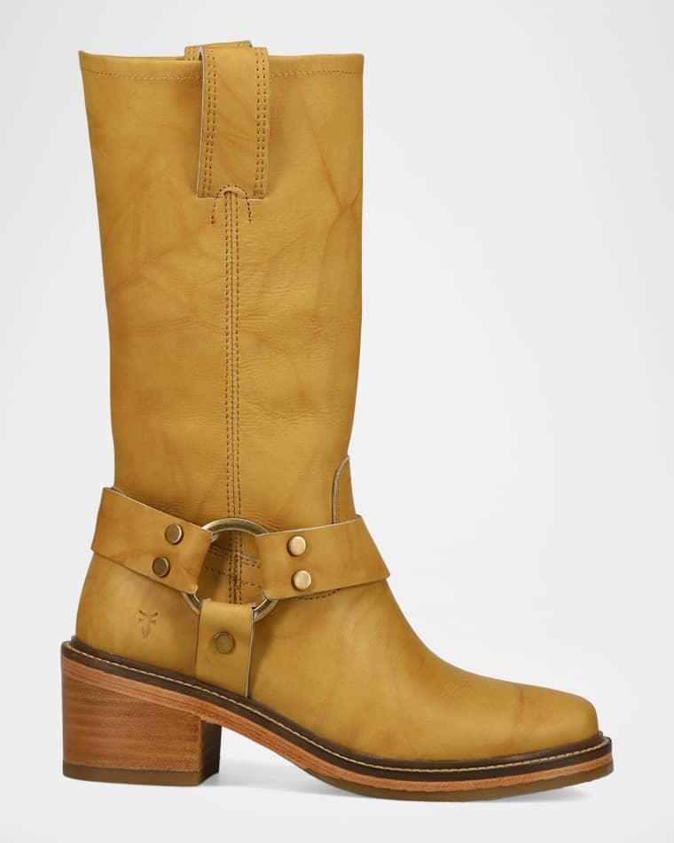 Kate Harness Leather Mid-Calf Boots by FRYE