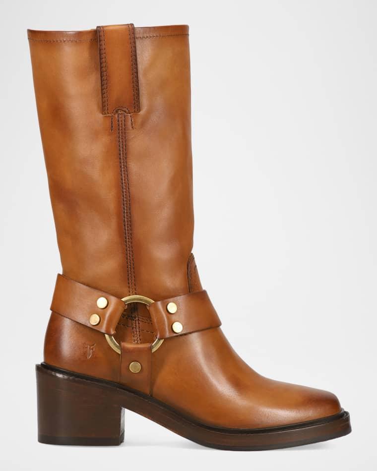 Kate Harness Leather Mid-Calf Boots by FRYE