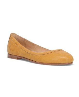 Women's Carson Leather Ballet Flats by FRYE