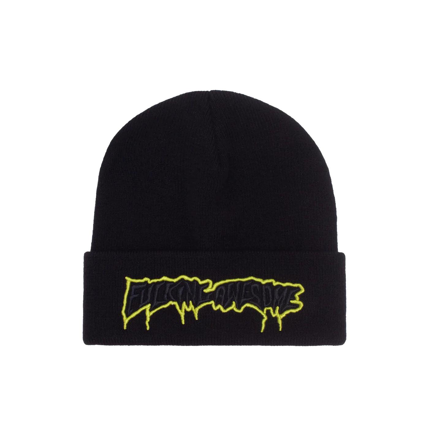 FUCKING AWESOME - Running Logo Cuff Beanie - (Black) by FUCKING AWESOME