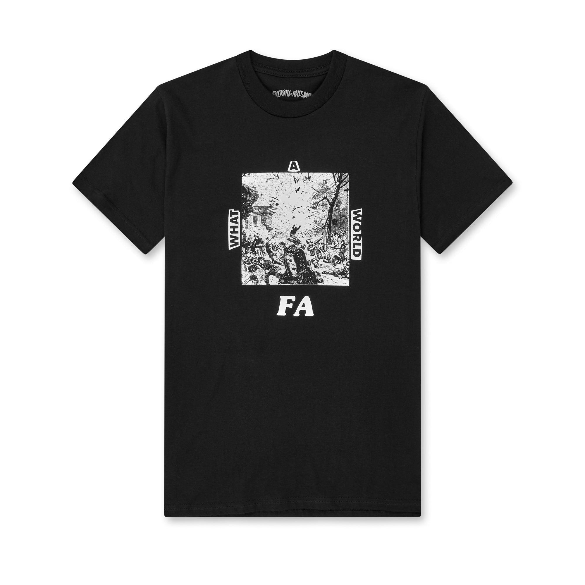 Fucking Awesome - What A World Tee - (Black) by FUCKING AWESOME