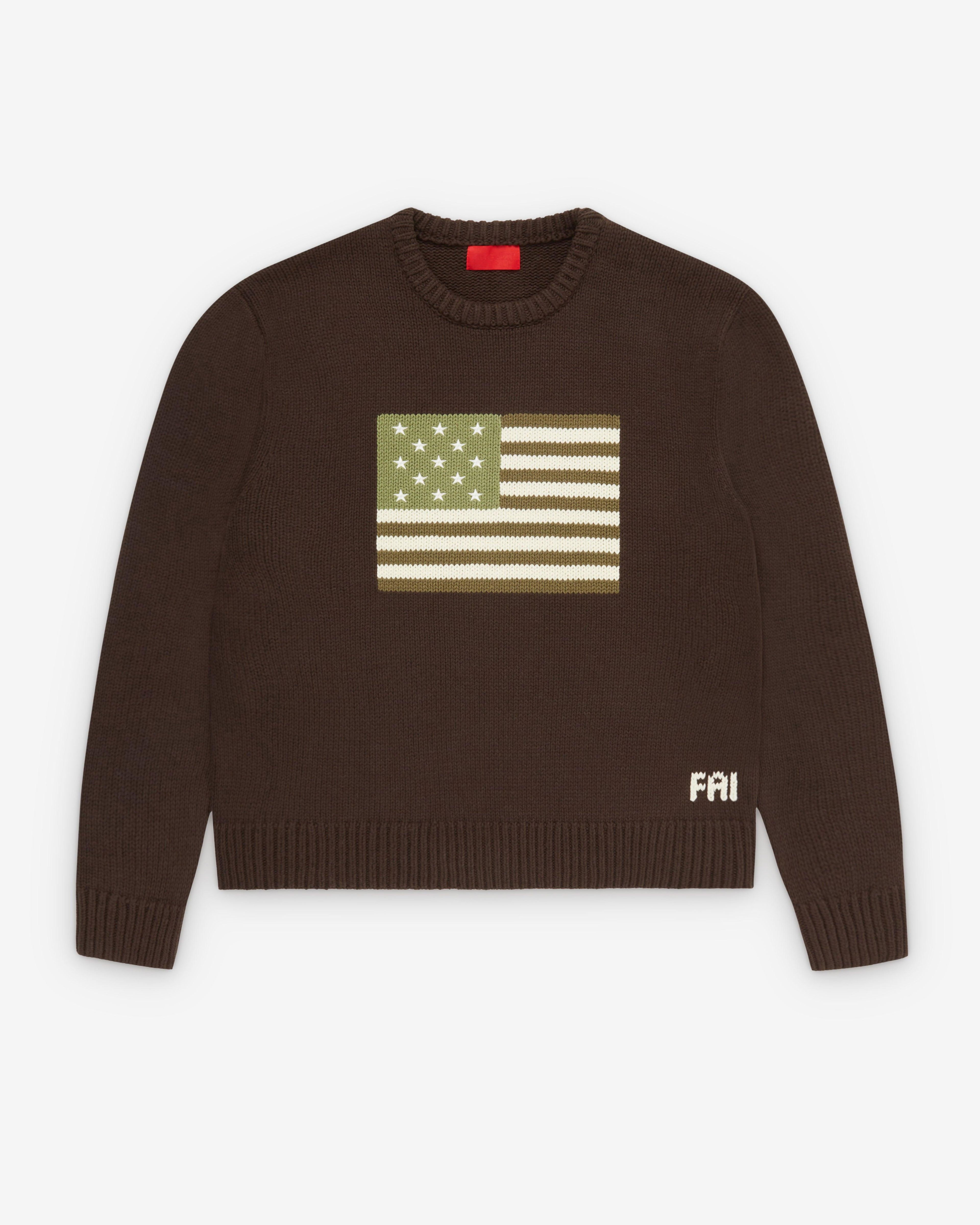 Fugazi - Men's Big Green Flag Sweater - (Olive) by FUGAZI