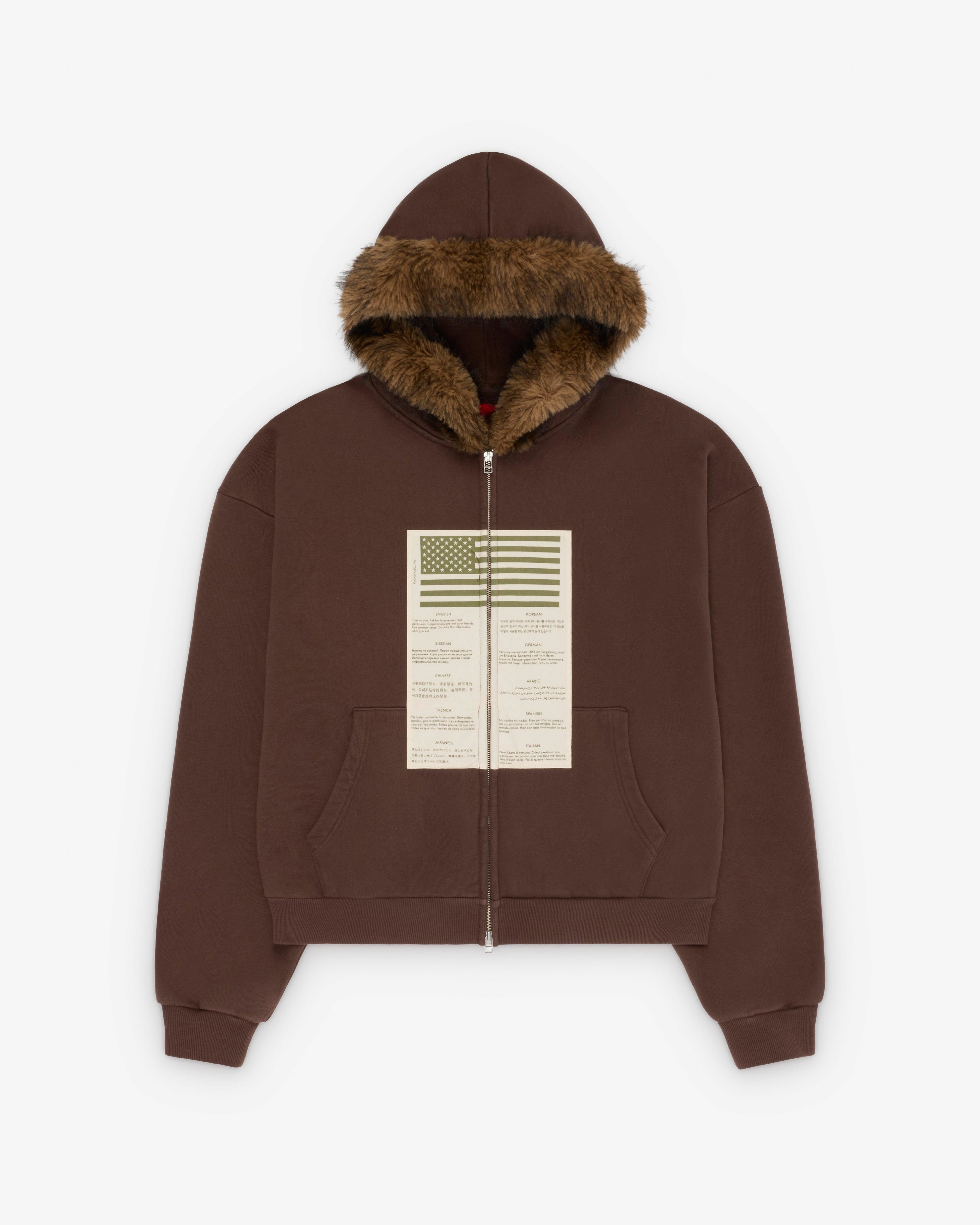 Fugazi - Men's Blood Chit Hoodie - (Brown) by FUGAZI