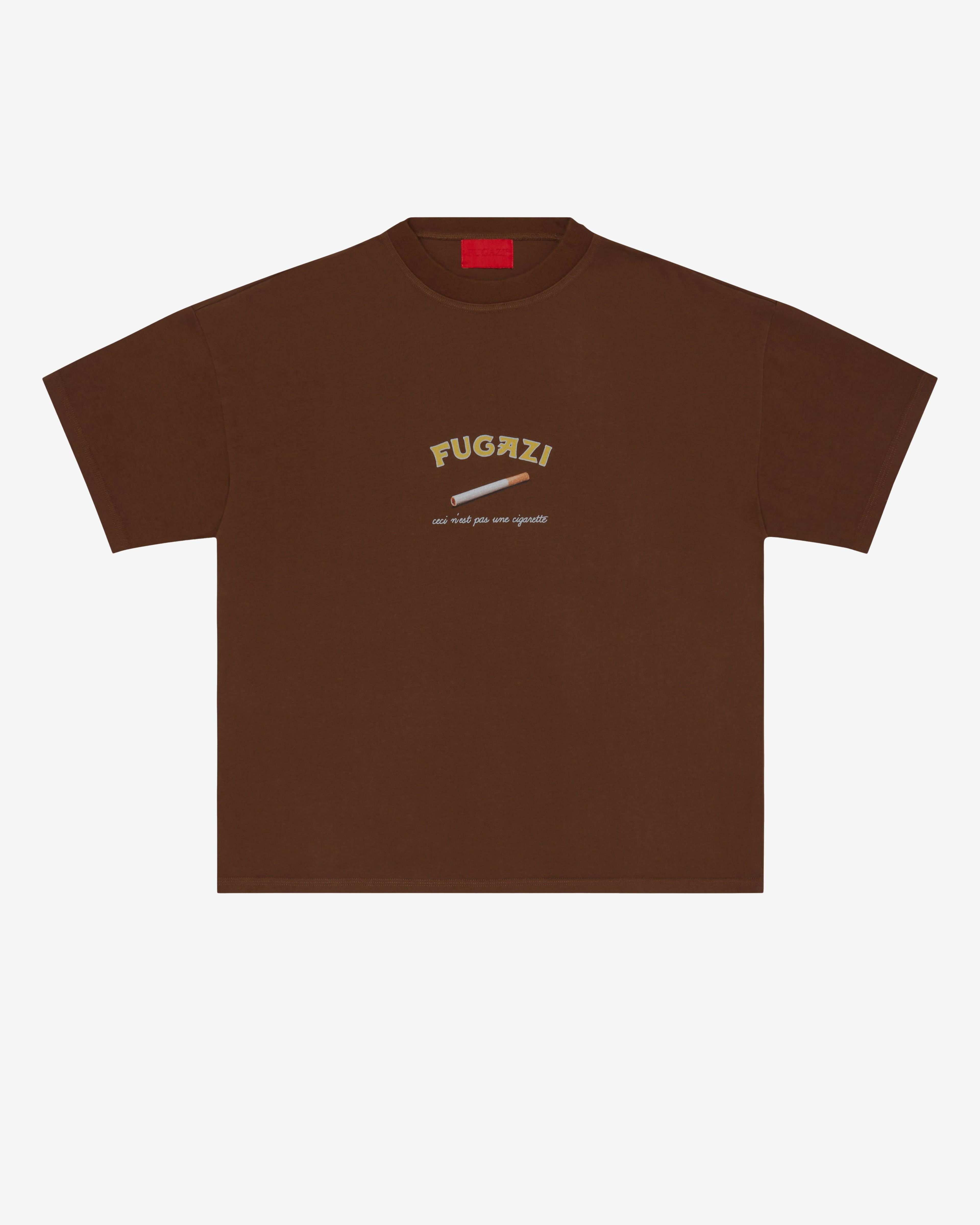 Fugazi - Men’s Cigarette T-Shirt - (Brown) by FUGAZI Fugazi - Men’s Cigarette T-Shirt - (Brown) by FUGAZI