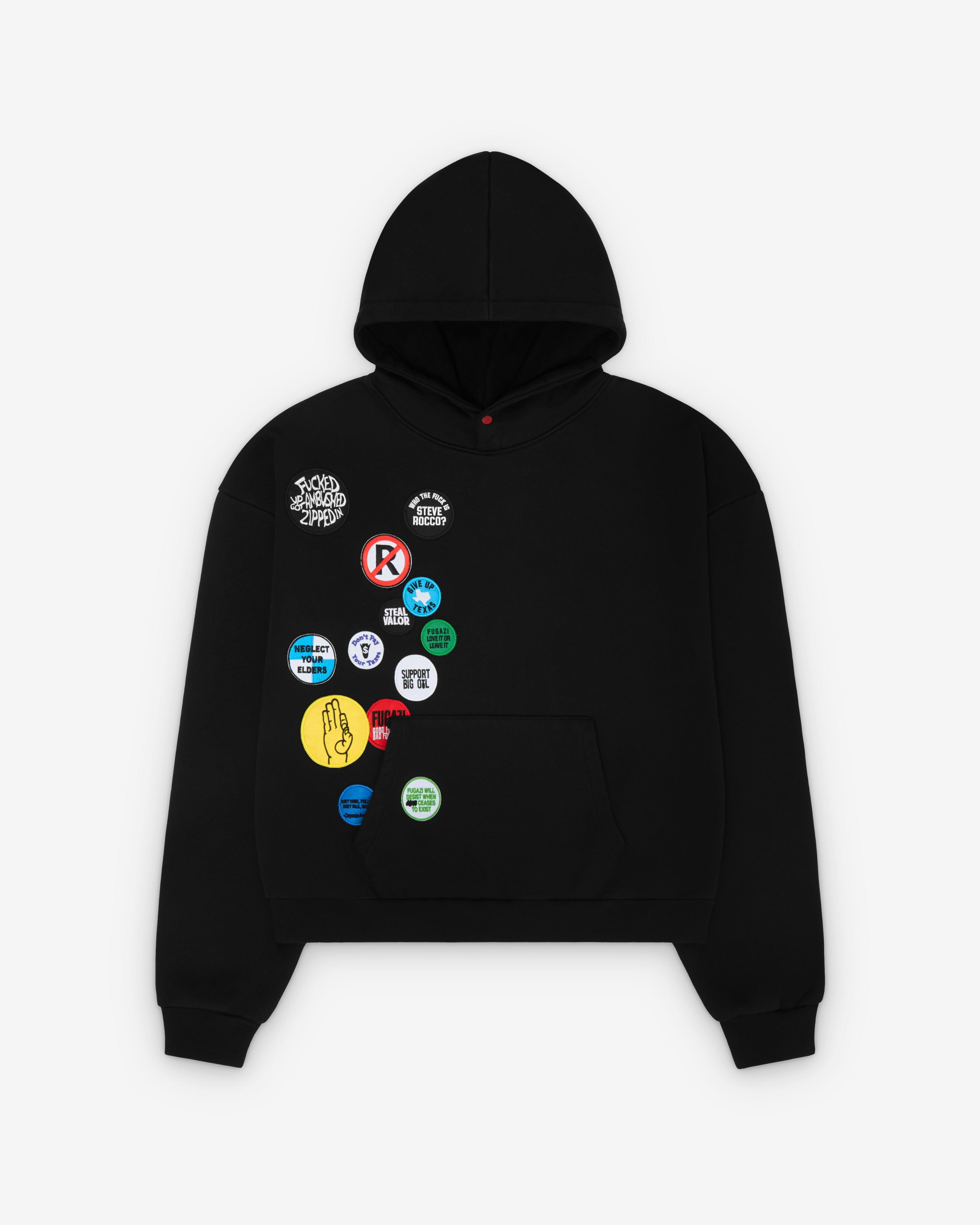 Fugazi - Men's Patch Hoodie - (Black) by FUGAZI