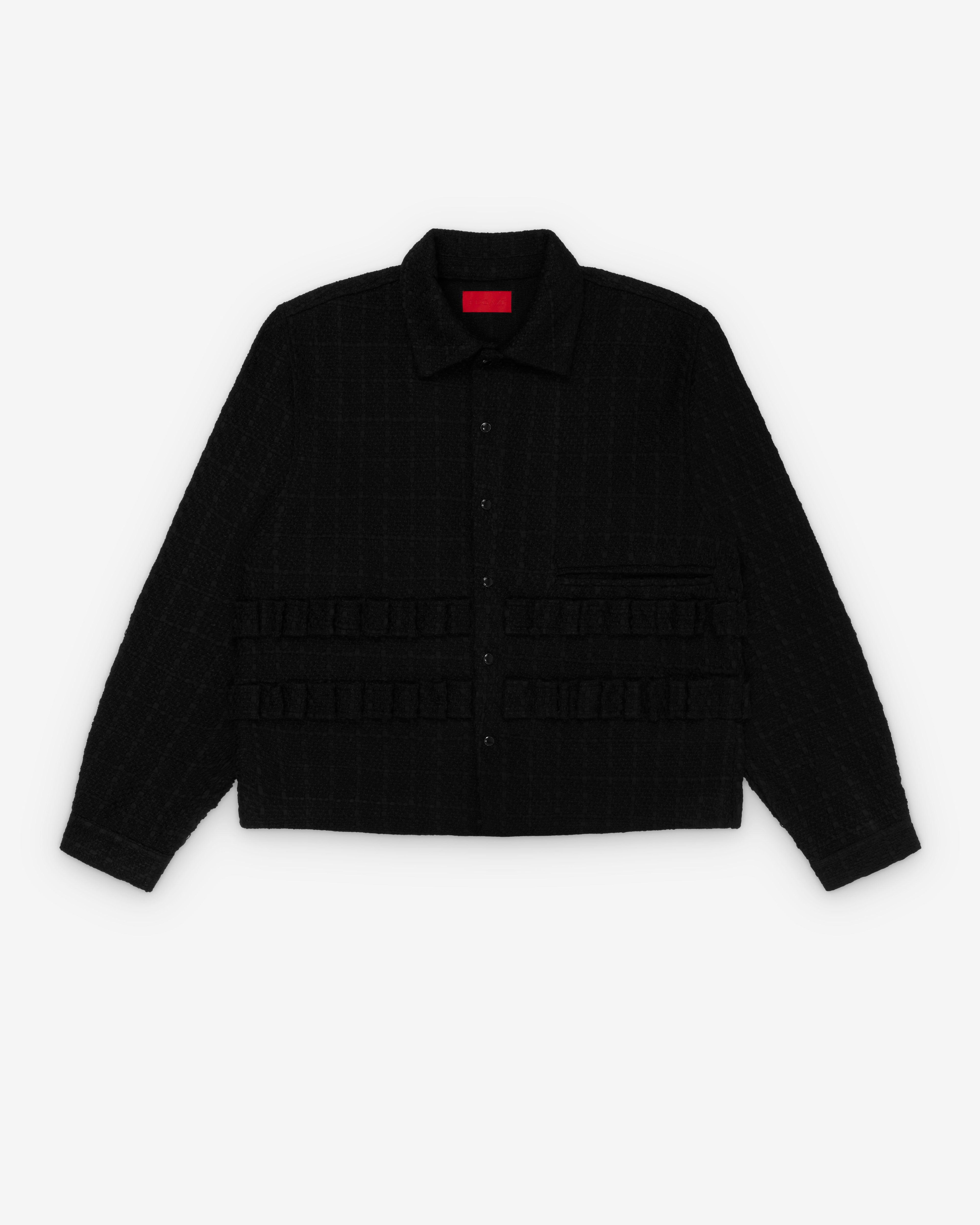 Fugazi - Men's Shotgun Tweed Shirt - (Black) by FUGAZI