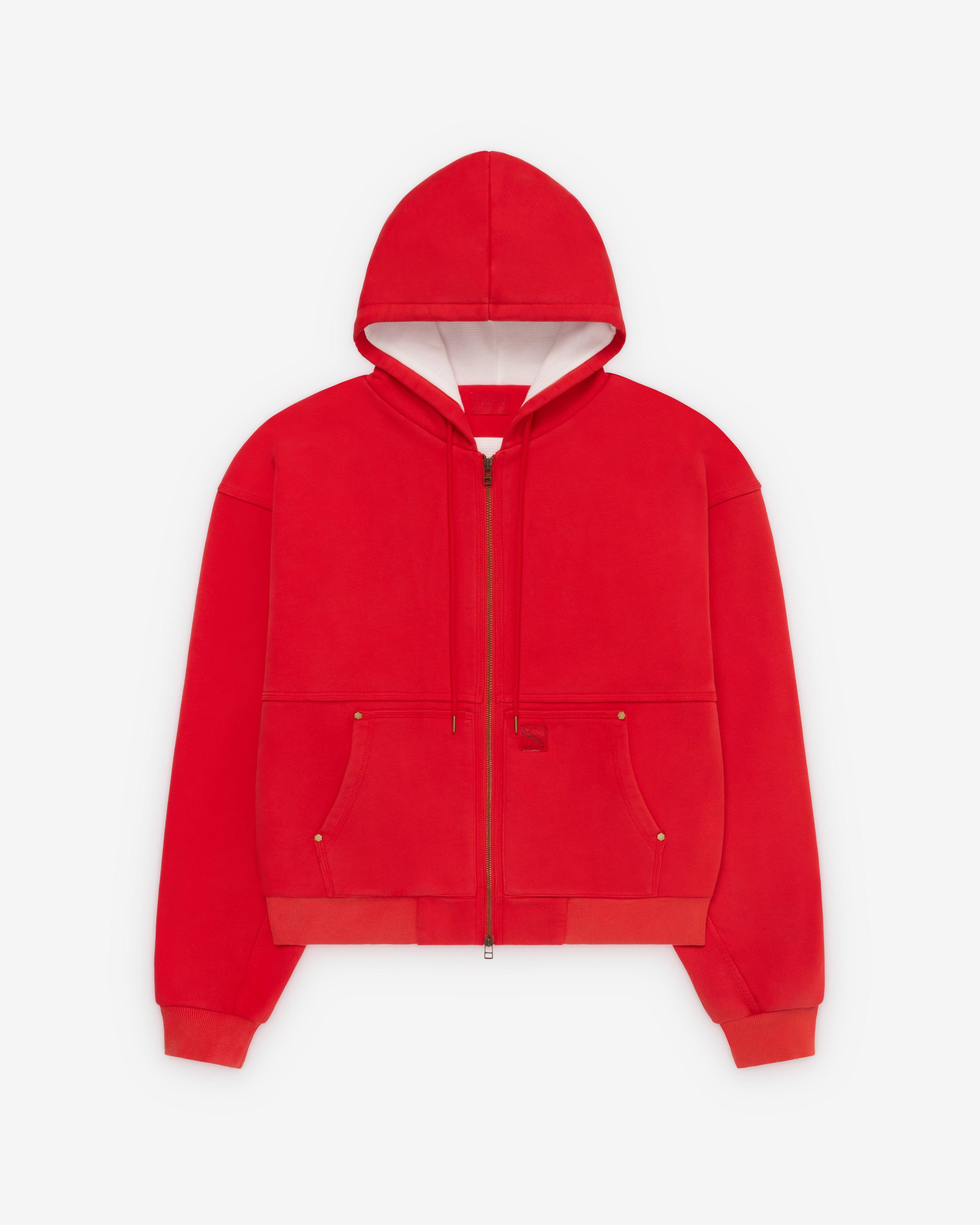 Fugazi - Men's Super Duty Zip Hoodie - (Red) by FUGAZI