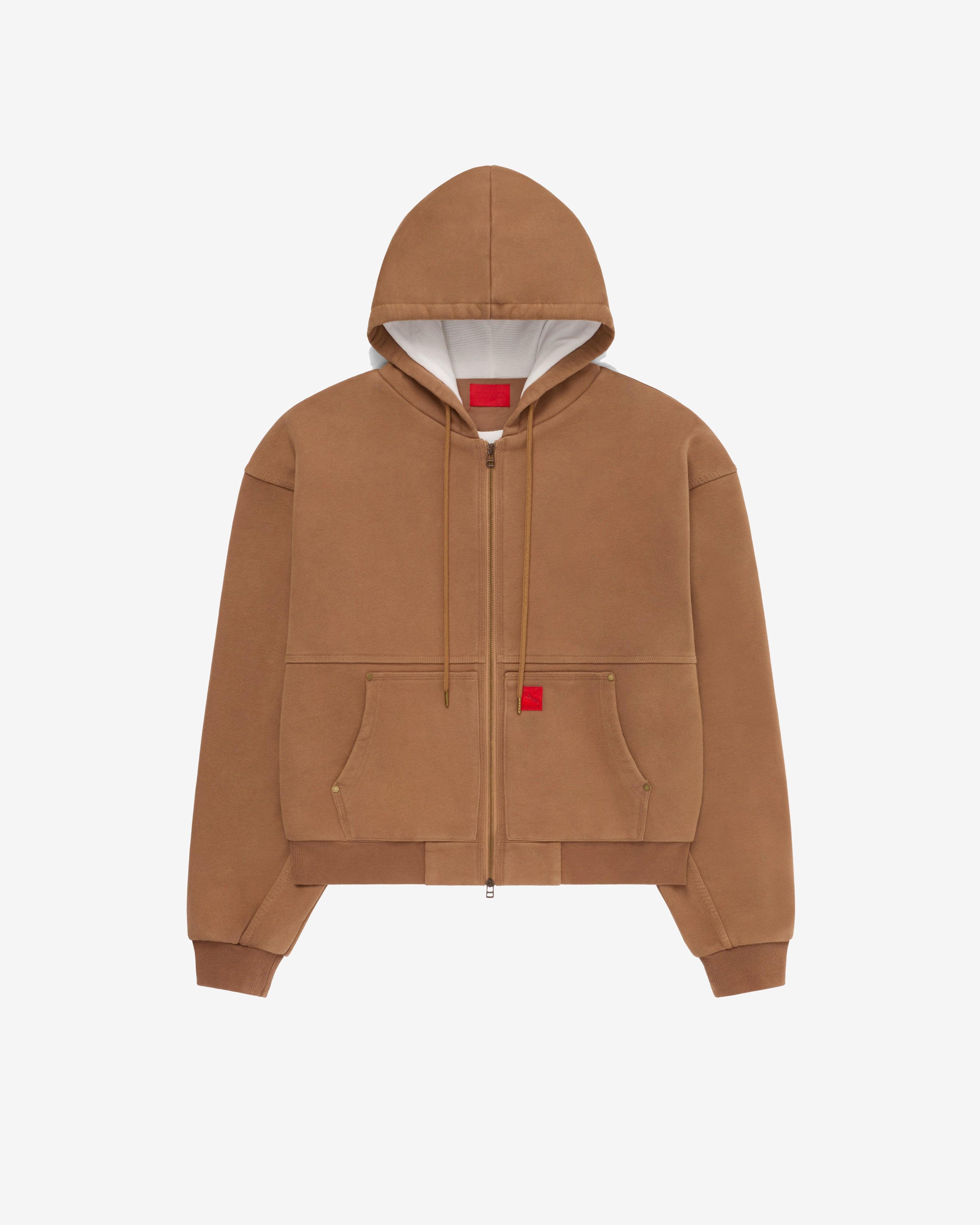 Fugazi - Men's Super Duty Zip Hoodie - (Tan) by FUGAZI