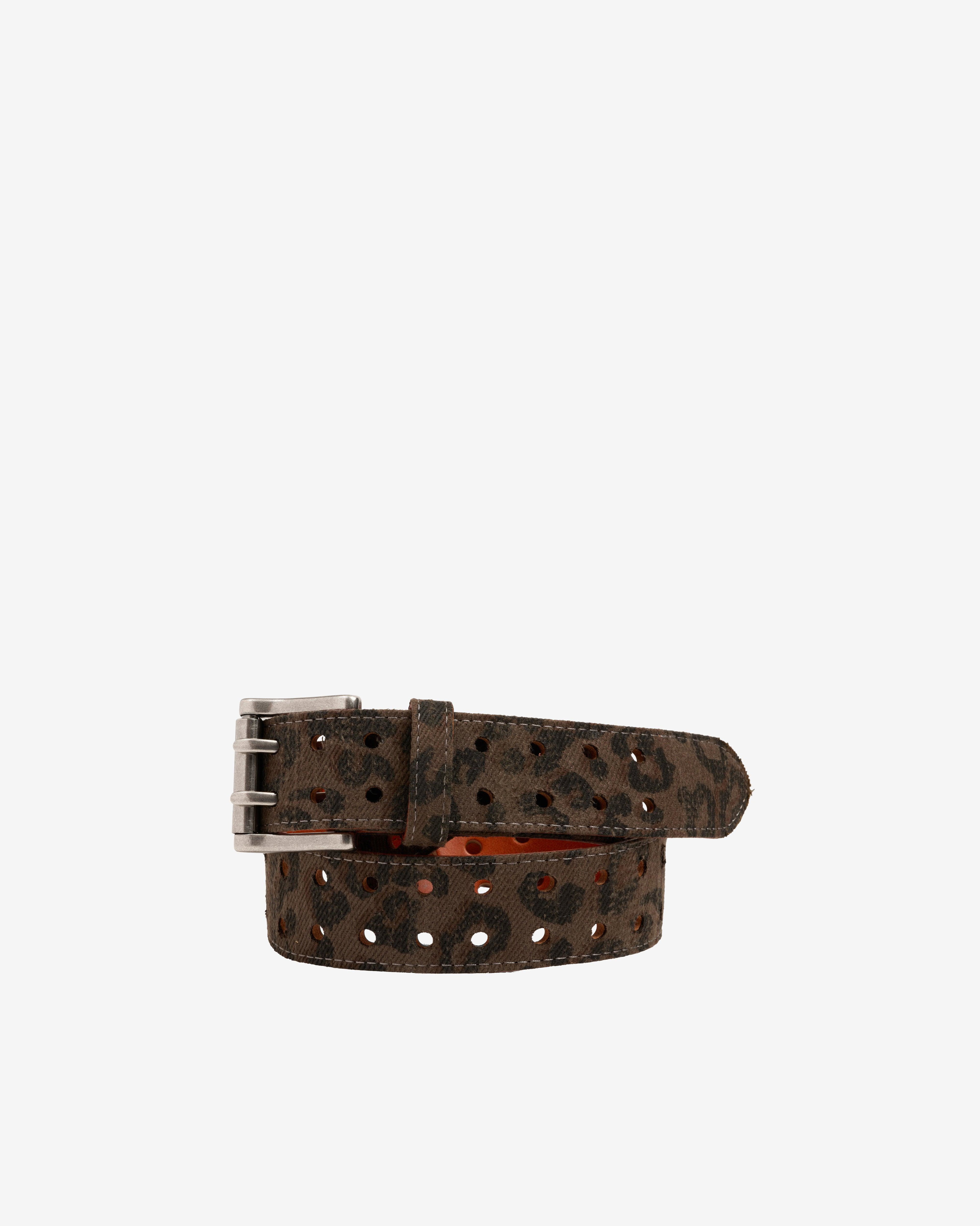 Fugazi - Men's Textured Double Prong Belt - (Leopard) by FUGAZI