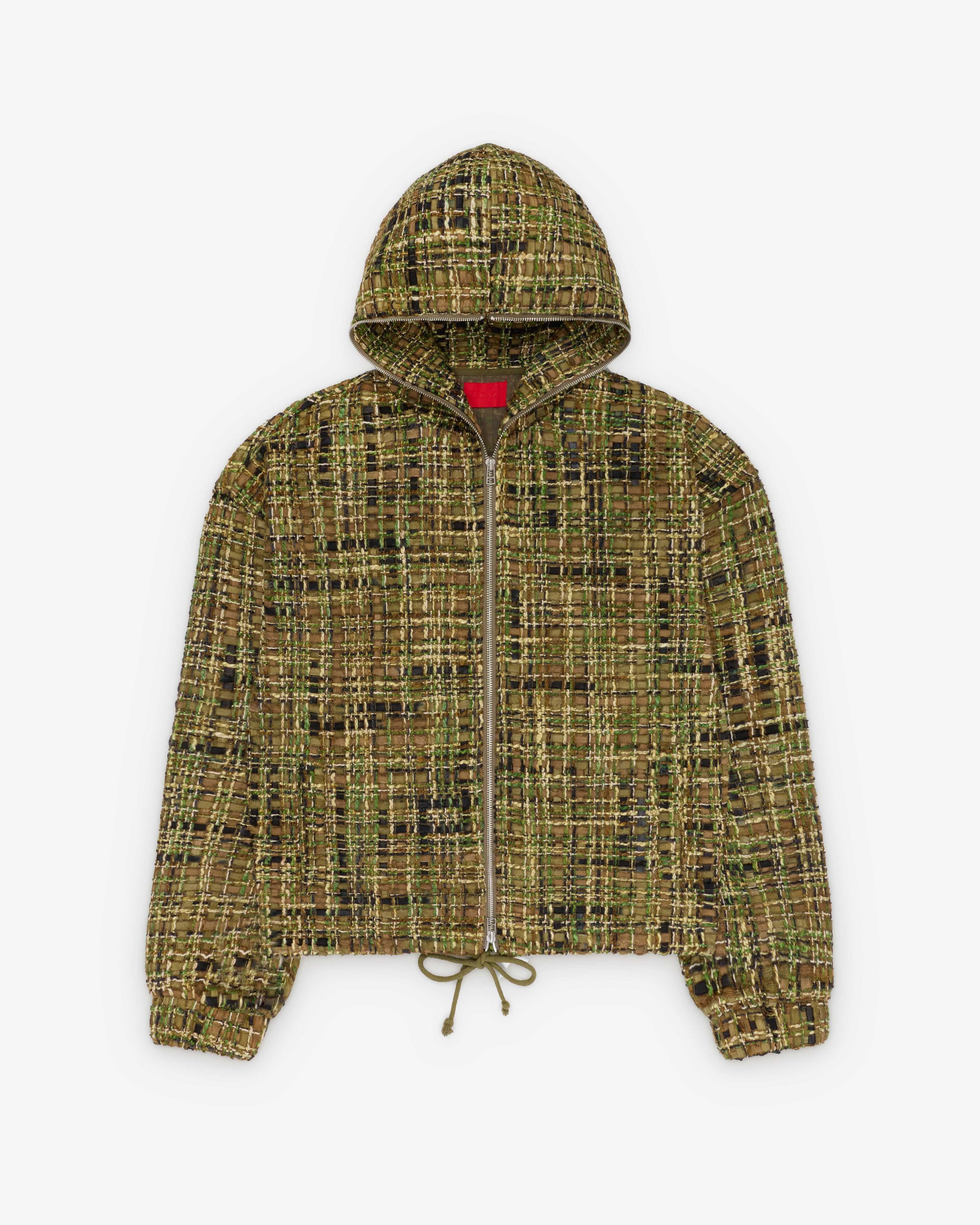 Fugazi - Men's Tweed Zip Hoodie - (Green) by FUGAZI