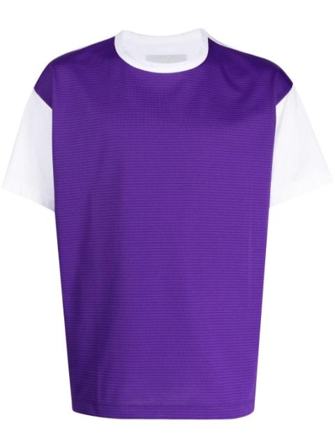 contrast-panel two-tone T-shirt by FUMITO GANRYU