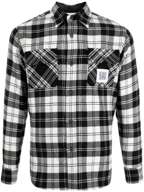 pleated flannel shirt by FUMITO GANRYU