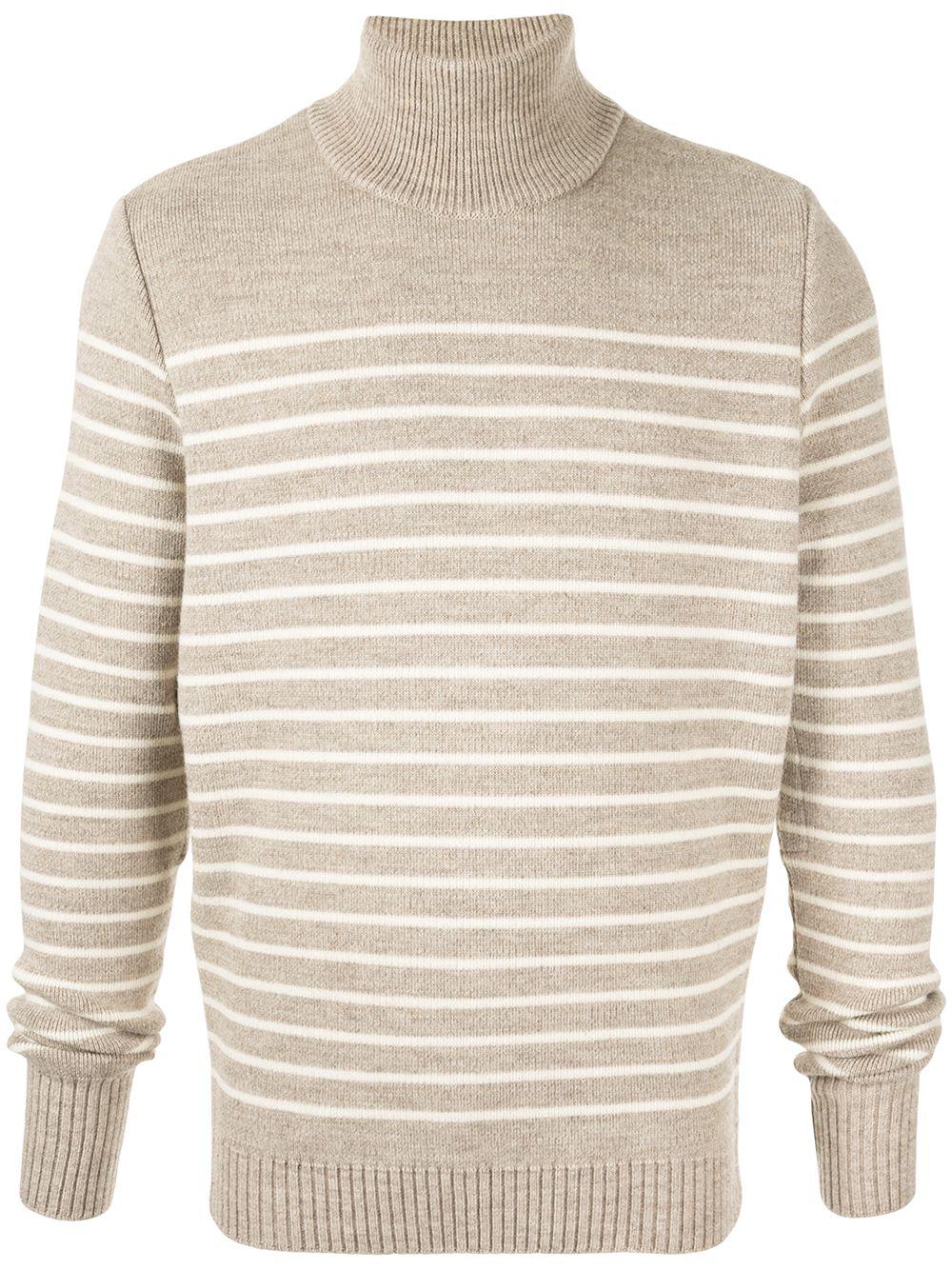 striped rollneck jumper by FUMITO GANRYU