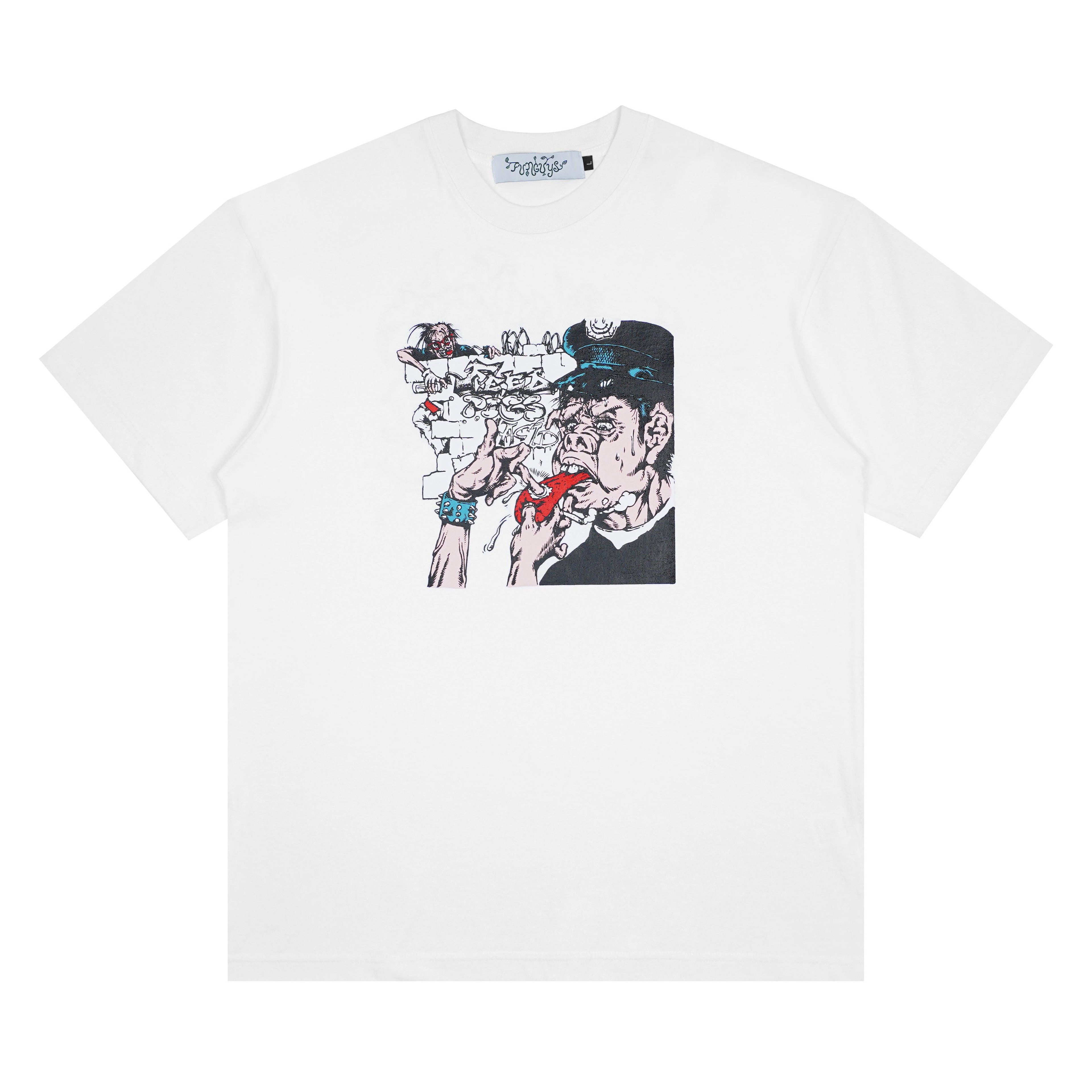 Funguys - Men's Acid Pigs Tee - (White) by FUNGUY